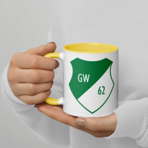 ASVGroenWit62 -  Mok met gekleurde binnenkant