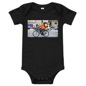 Jitsegroen -  Baby romper met korte mouw